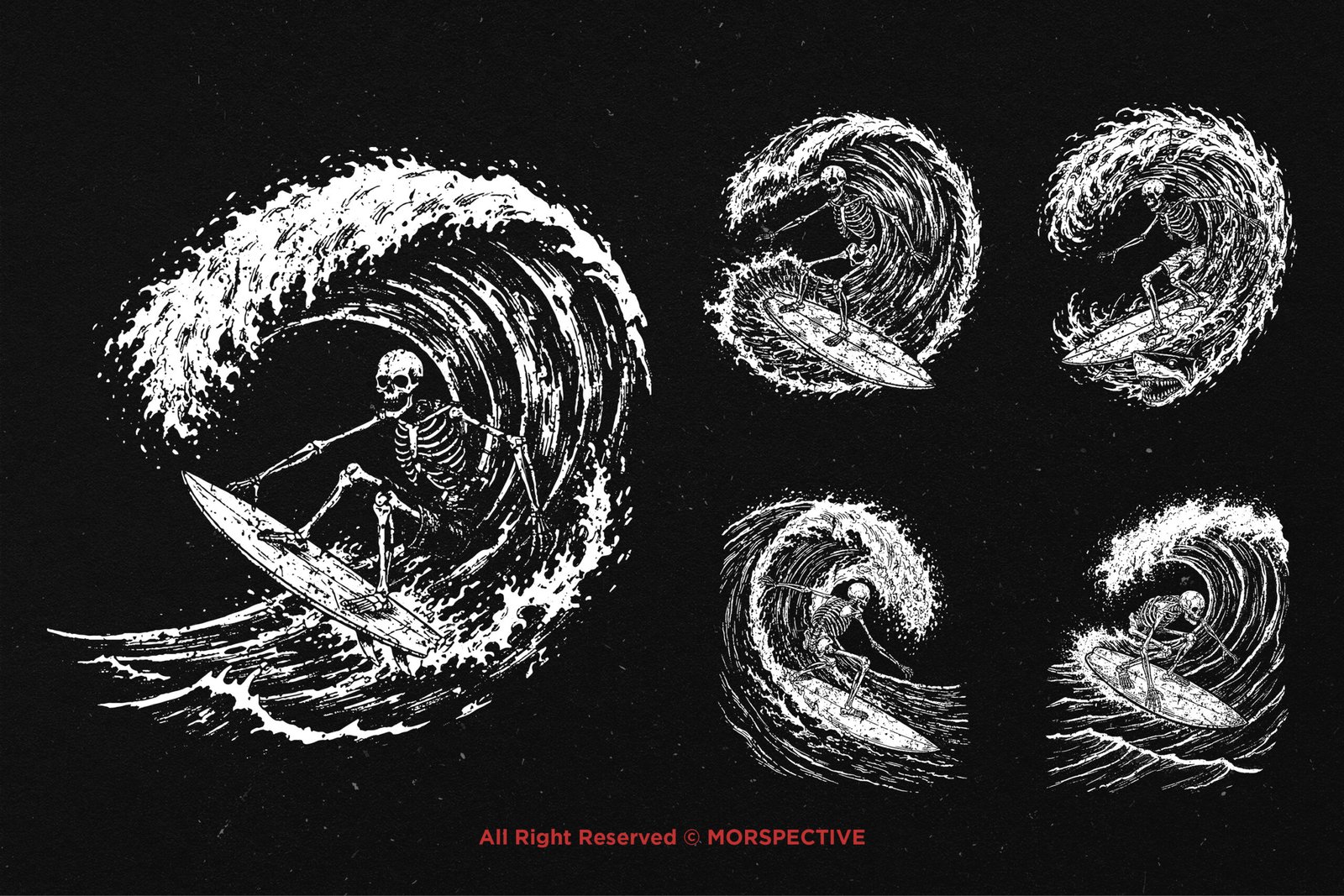 10 Bundle Dark Art Skull Surf Wave 3 10 Bundle Dark Art Skull Surf Wave - Image 3