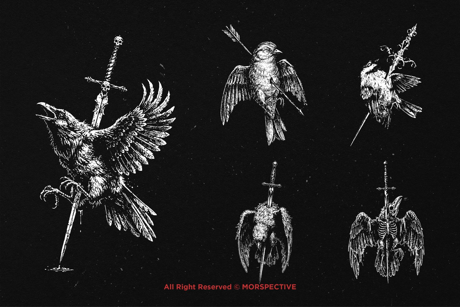 10 Bundle Dark Art Death Bird 3 10 Bundle Dark Art Death Bird - Image 3