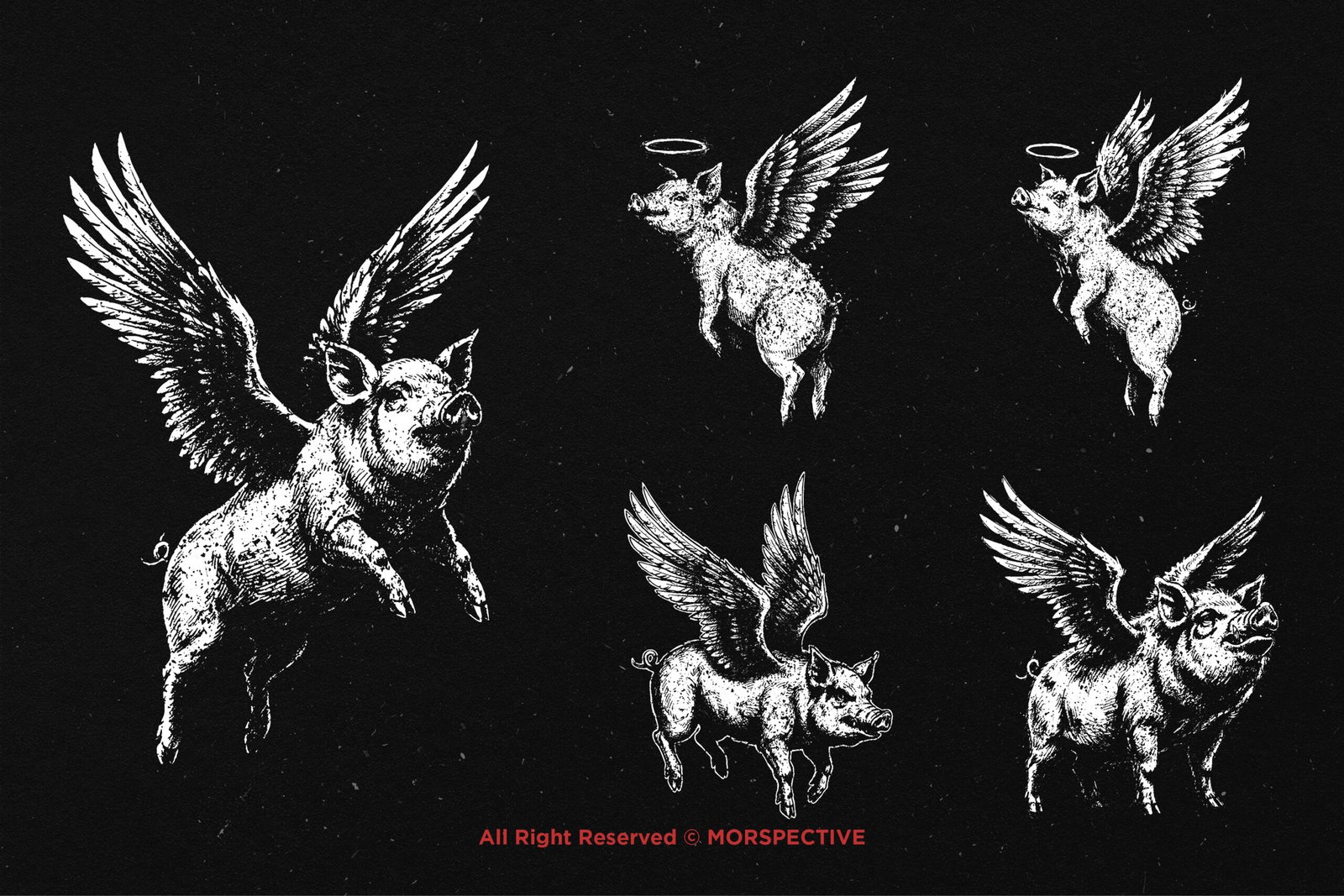 10 Bundle Dark Art Angel Pig 3 10 Bundle Dark Art Angel Pig - Image 3