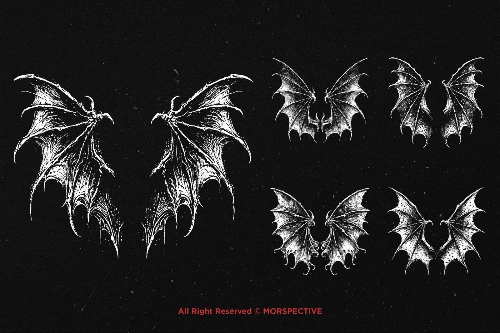 10 Bundle Dark Art Bat Wings 3 10 Bundle Dark Art Bat Wings - Image 3