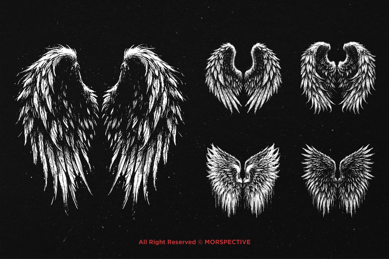 10 Bundle Dark Art Angel Wings 3 10 Bundle Dark Art Angel Wings - Image 3