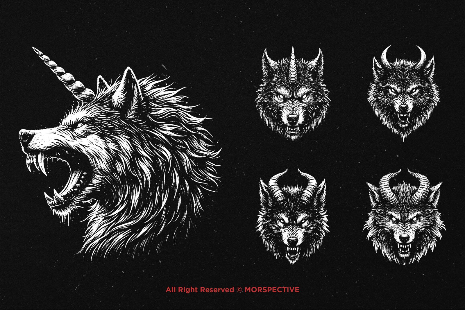 10 Bundle Dark Art Wolf Horn 3 10 Bundle Dark Art Wolf Horn - Image 3