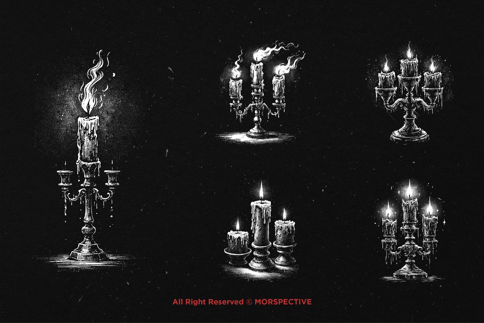10 Bundle Dark Art Candlestick 3 10 Bundle Dark Art Candlestick - Image 3