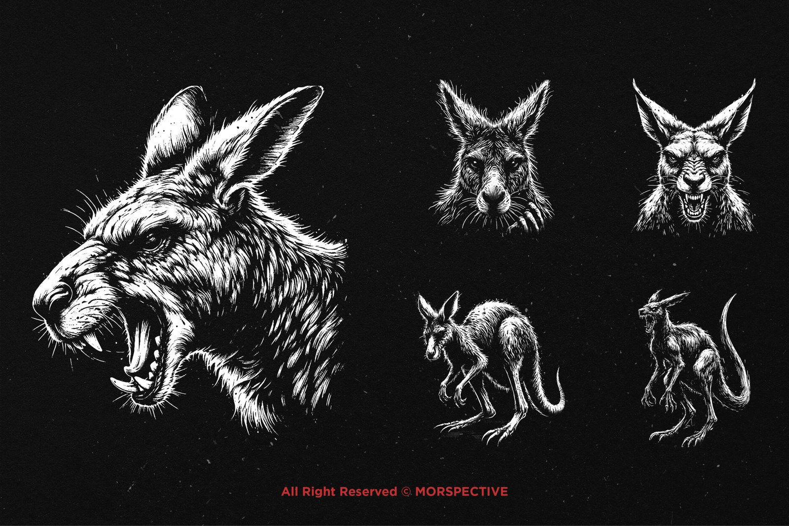 10 Bundle Dark Art Kangaroo 3 10 Bundle Dark Art Kangaroo - Image 3