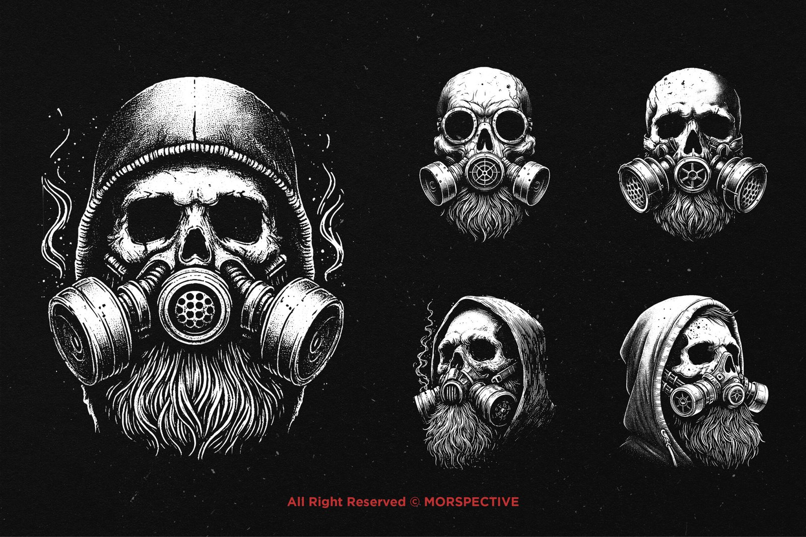 10 Bundle Dark Art Gas Mask Skull 3 10 Bundle Dark Art Gas Mask Skull - Image 3