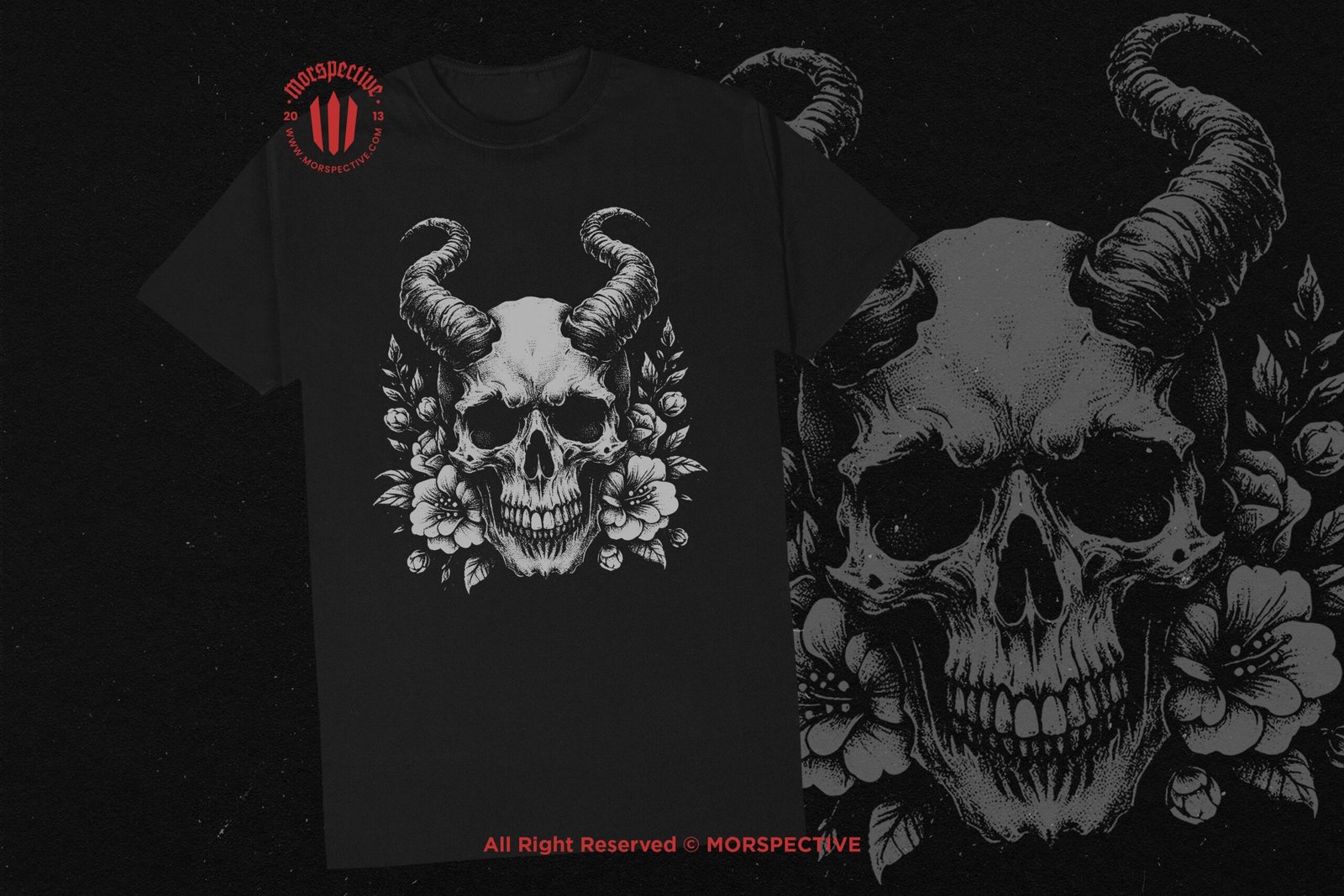 10 Bundle Dark Art Skull Floral Horn 2 10 Bundle Dark Art Skull Floral Horn - Image 2
