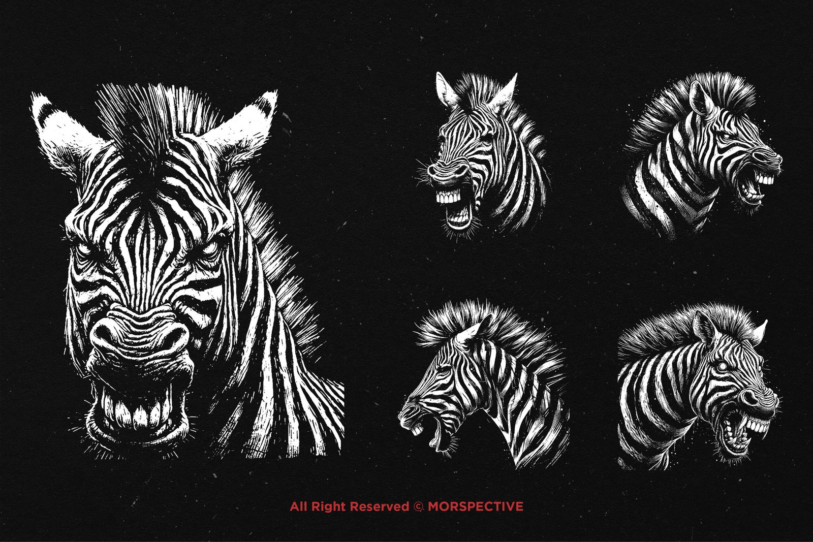 10 Bundle Dark Art Zebra 3 10 Bundle Dark Art Zebra - Image 3