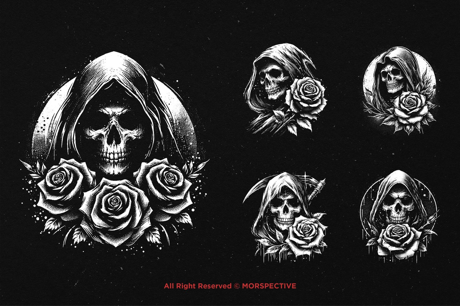 10 Bundle Dark Art Skull Grim Reaper Rose 4 10 Bundle Dark Art Skull Grim Reaper Rose - Image 4
