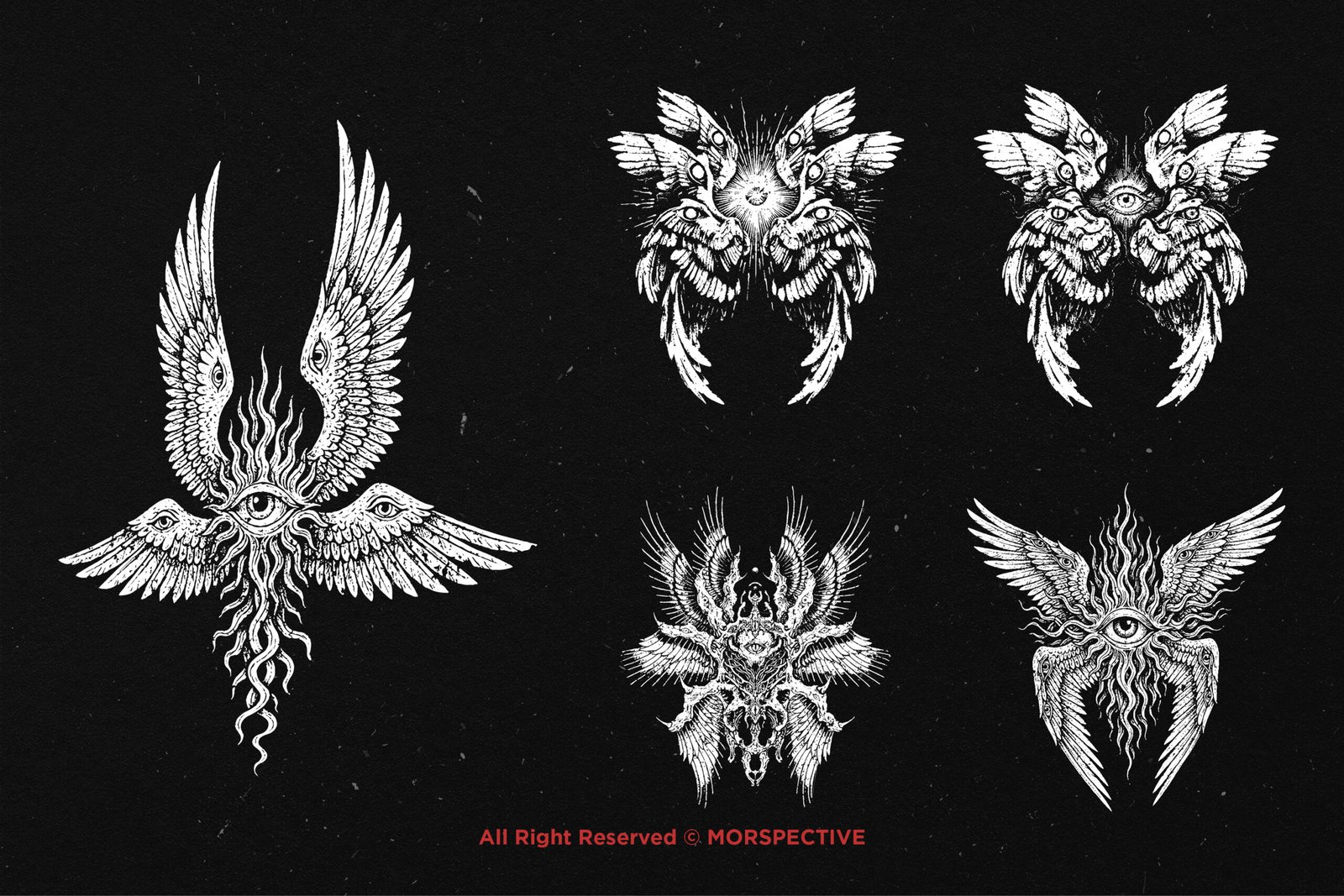 10 Bundle Dark Art Seraphim Wings 4 10 Bundle Dark Art Seraphim Wings - Image 4