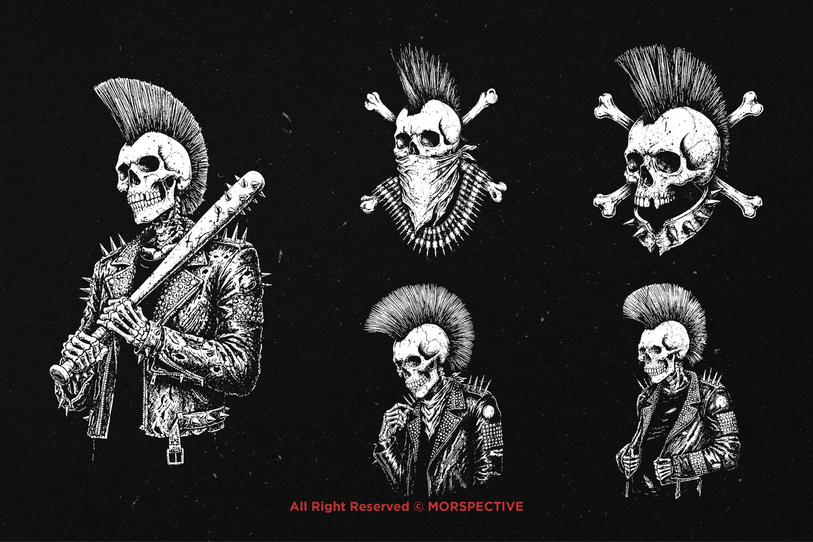 10 Bundle Dark Art Punk Rock Skull 4 10 Bundle Dark Art Punk Rock Skull - Image 4