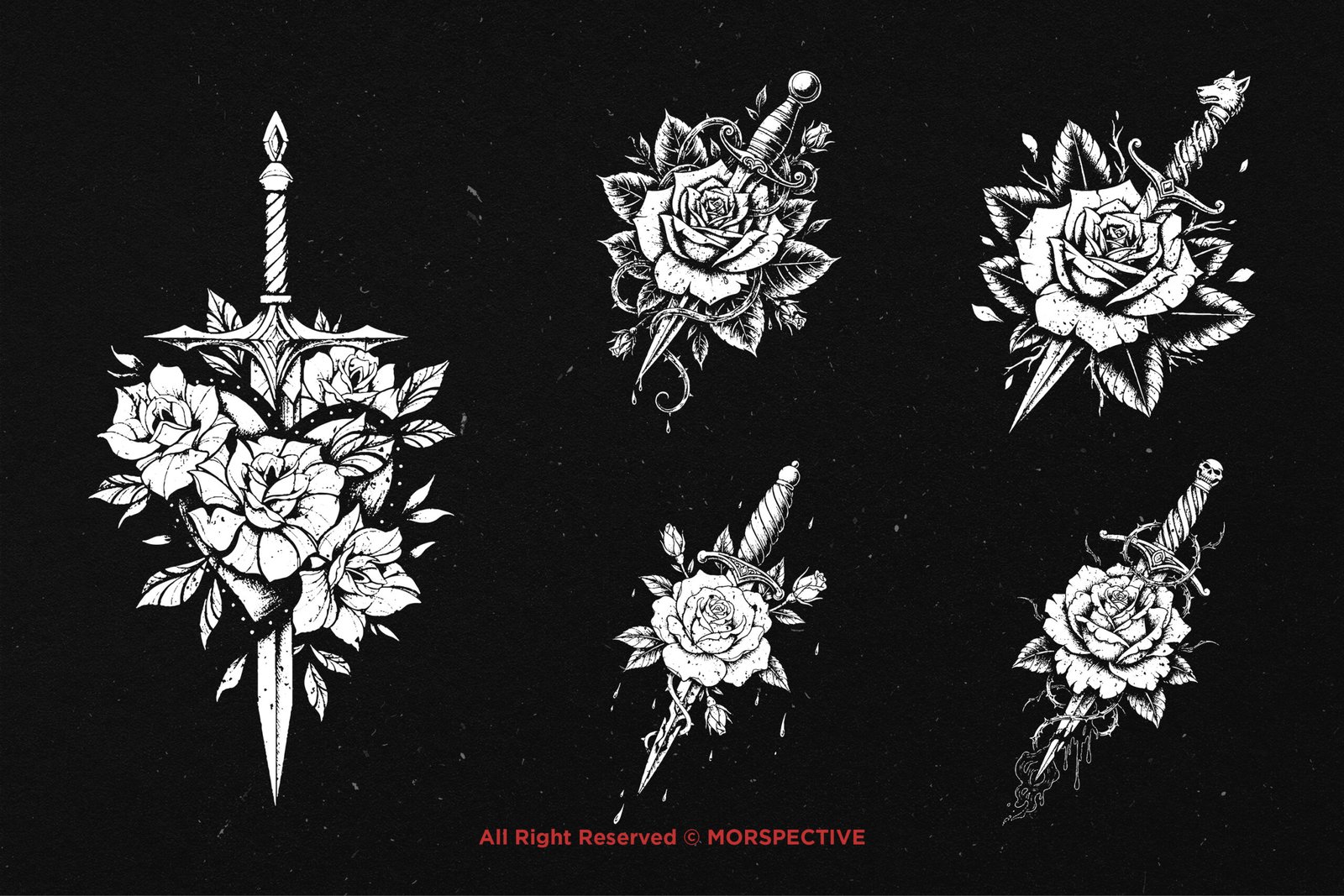 10 Bundle Dark Art Dagger Rose 4 10 Bundle Dark Art Dagger Rose - Image 4