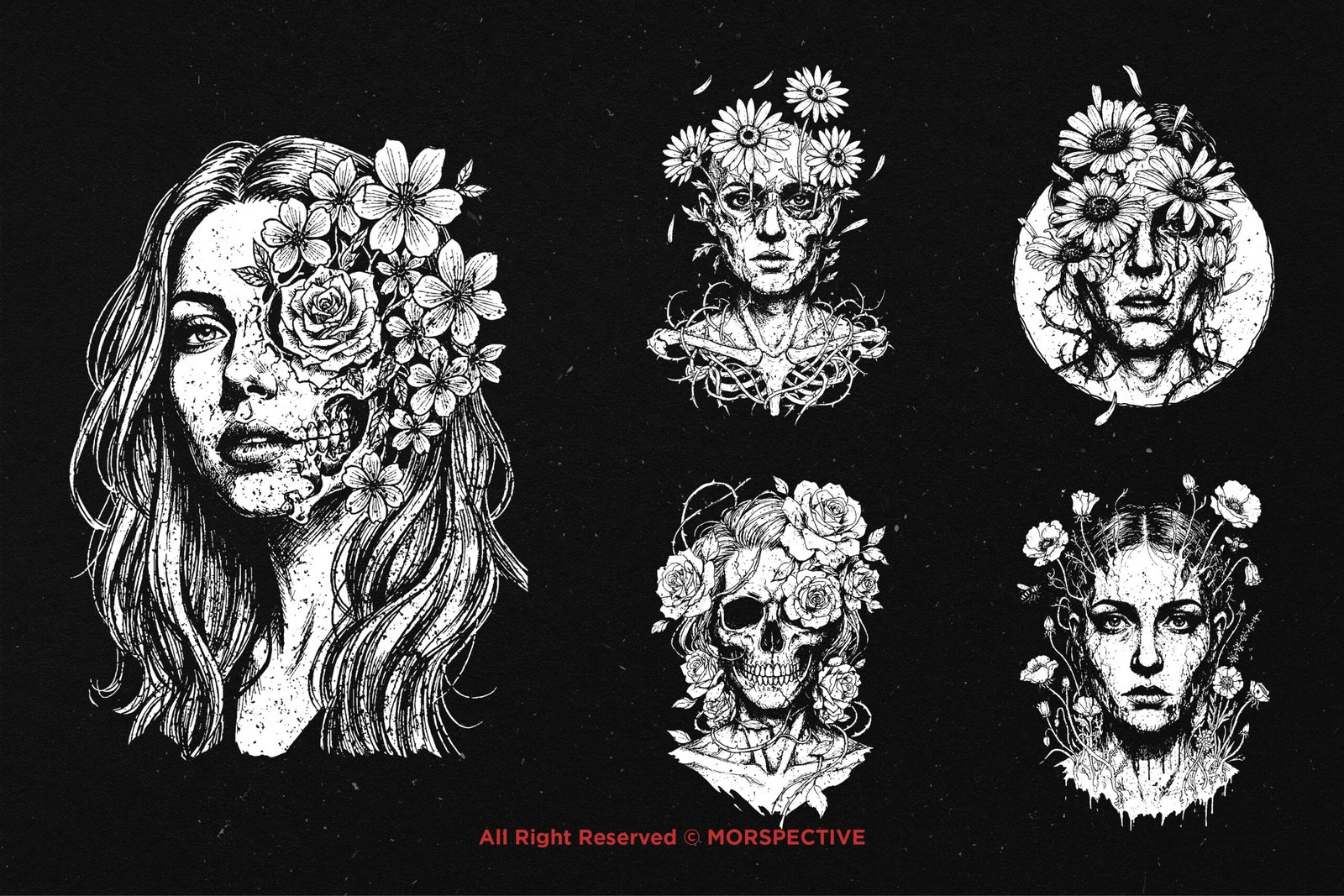 10 Bundle Dark Art Floral Life Girl 4 10 Bundle Dark Art Floral Life Girl - Image 4