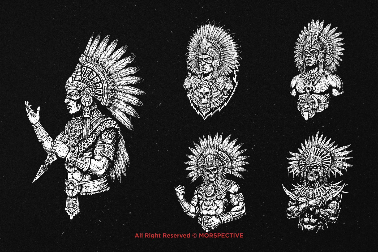 10 Bundle Dark Art Aztec God Warrior 4 10 Bundle Dark Art Aztec God Warrior - Image 4