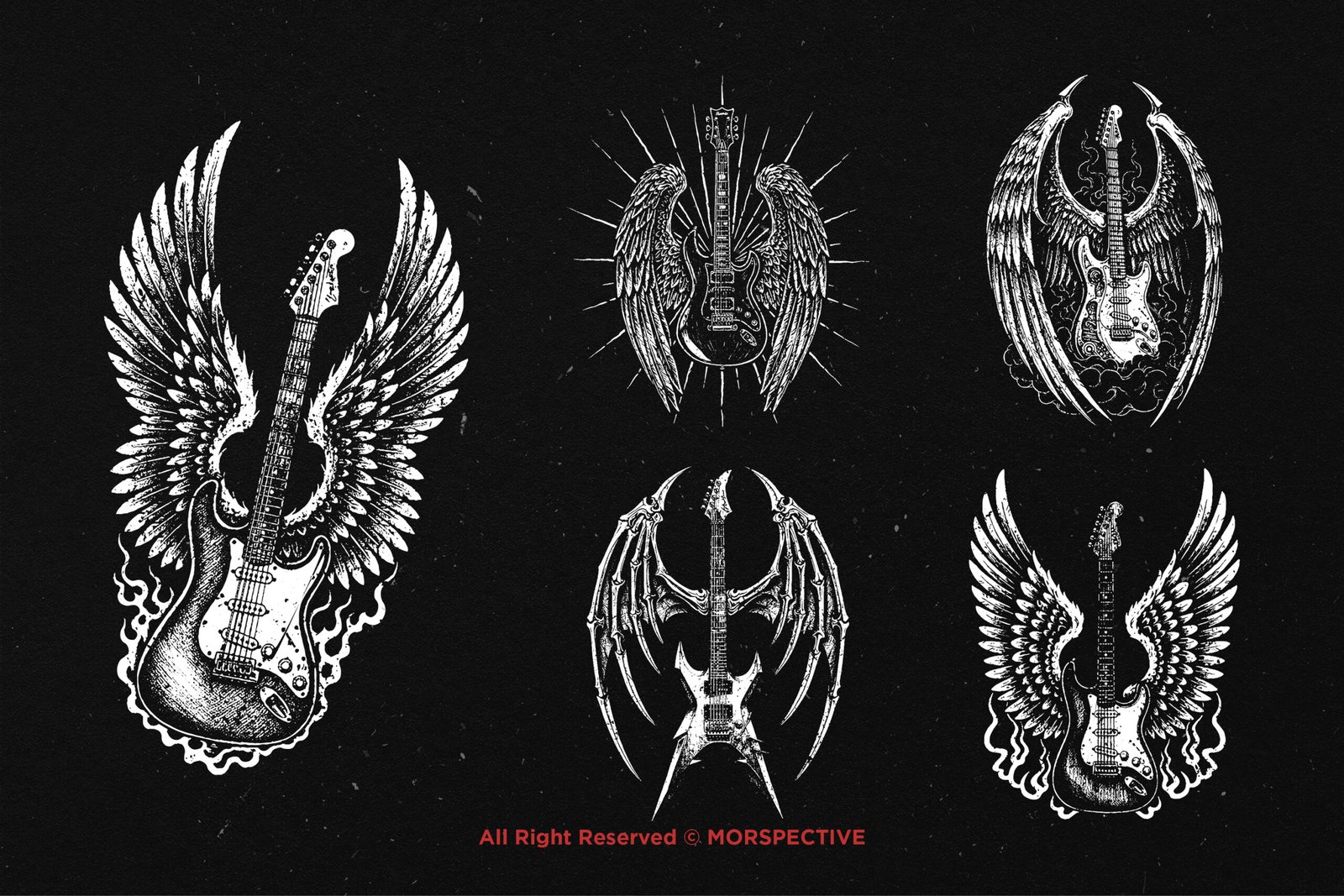 10 Bundle Dark Art Guitar Wings 4 10 Bundle Dark Art Guitar Wings - Image 4