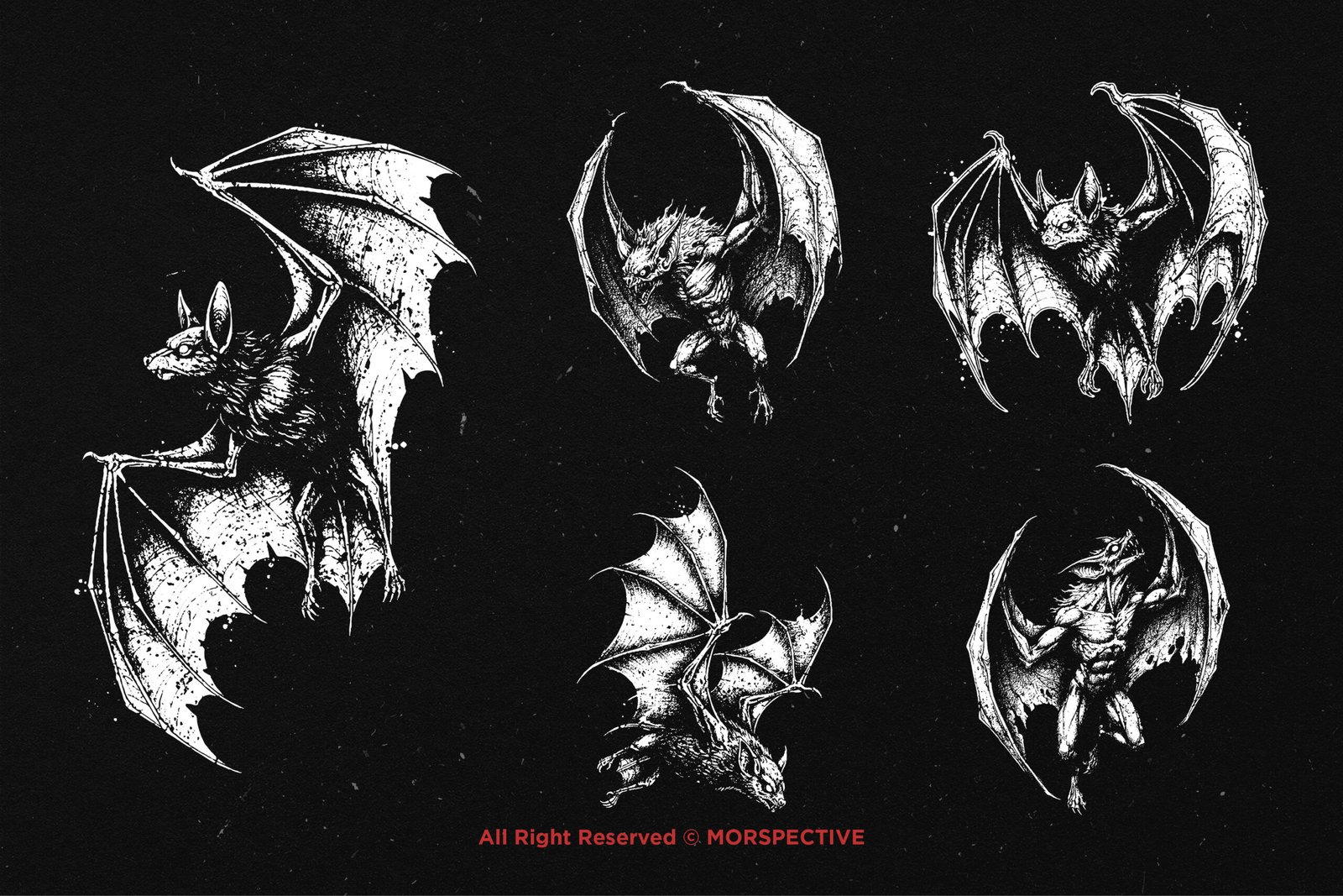 10 Bundle Dark Art Flying Bat 4 10 Bundle Dark Art Flying Bat - Image 4