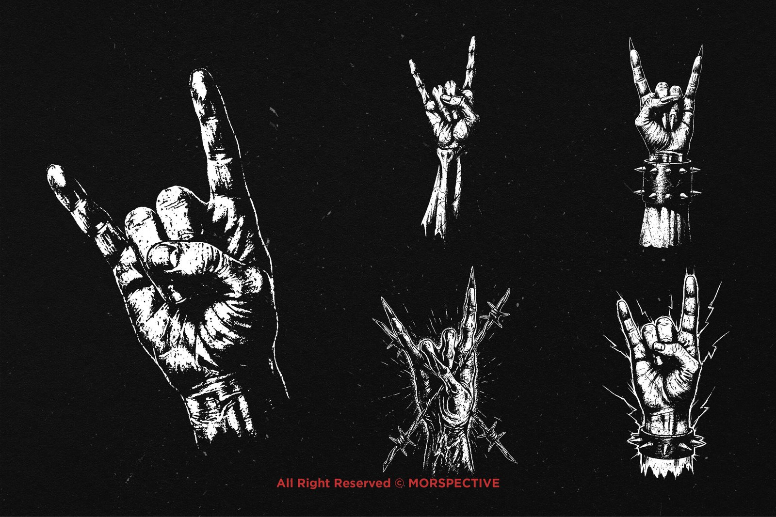 10 Bundle Dark Art Metal Hand Sign 4 10 Bundle Dark Art Metal Hand Sign - Image 4