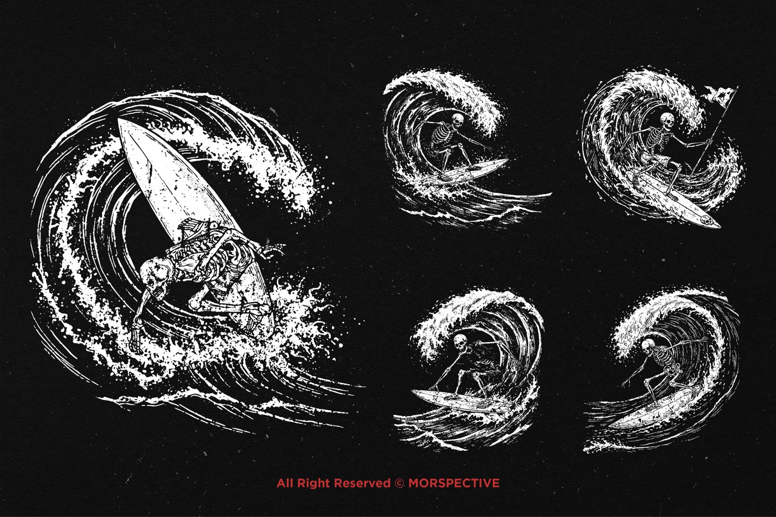 10 Bundle Dark Art Skull Surf Wave 4 10 Bundle Dark Art Skull Surf Wave - Image 4
