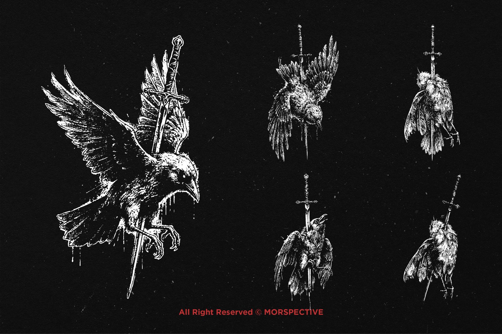 10 Bundle Dark Art Death Bird 4 10 Bundle Dark Art Death Bird - Image 4