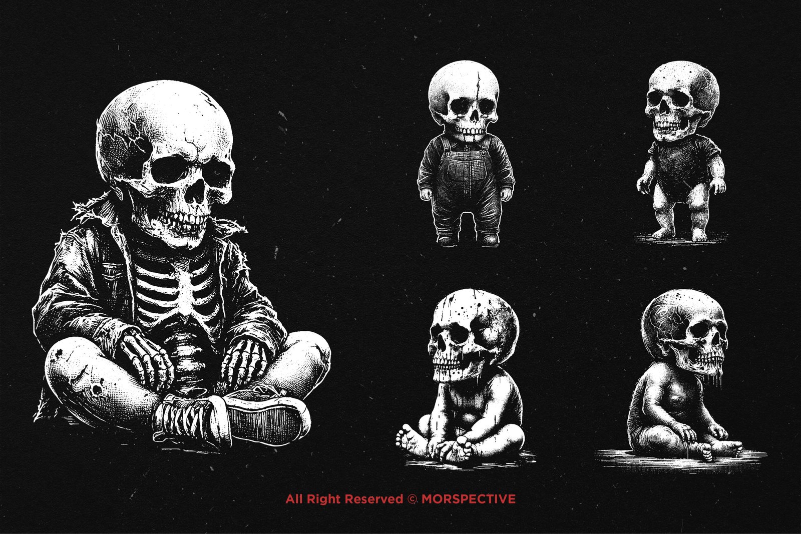 10 Bundle Dark Art Baby Skull 4 10 Bundle Dark Art Baby Skull - Image 4