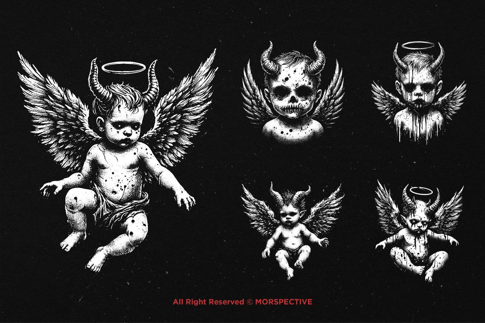 10 Bundle Dark Art Baby Angel 4 10 Bundle Dark Art Baby Angel - Image 4