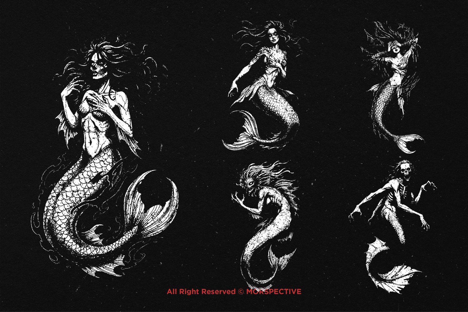 10 Bundle Dark Art Mermaid Girl 4 10 Bundle Dark Art Mermaid Girl - Image 4