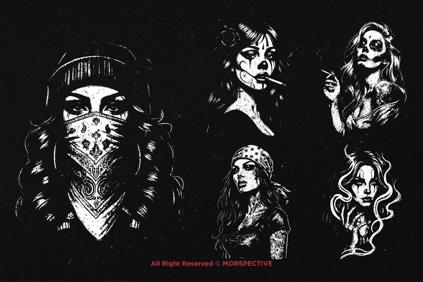 10 Bundle Dark Art Gangster Girl 4 10 Bundle Dark Art Gangster Girl - Image 4