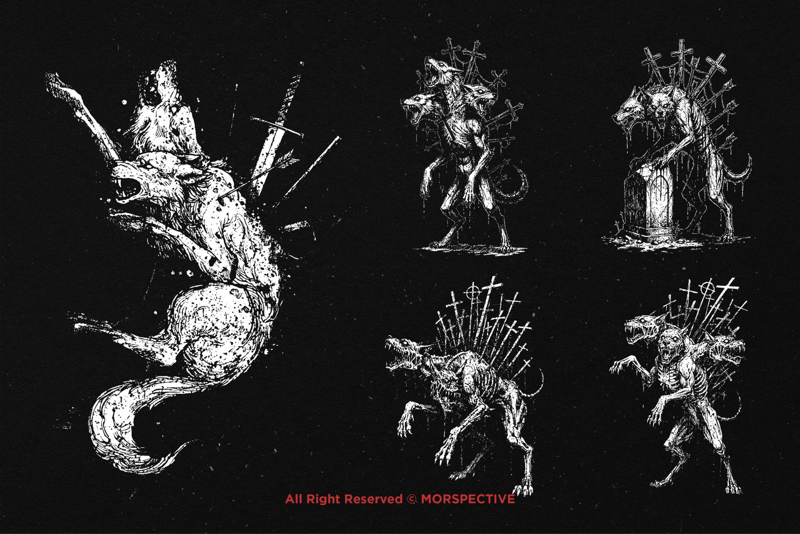 10 Bundle Dark Art Undead Wolf 4 10 Bundle Dark Art Undead Wolf - Image 4