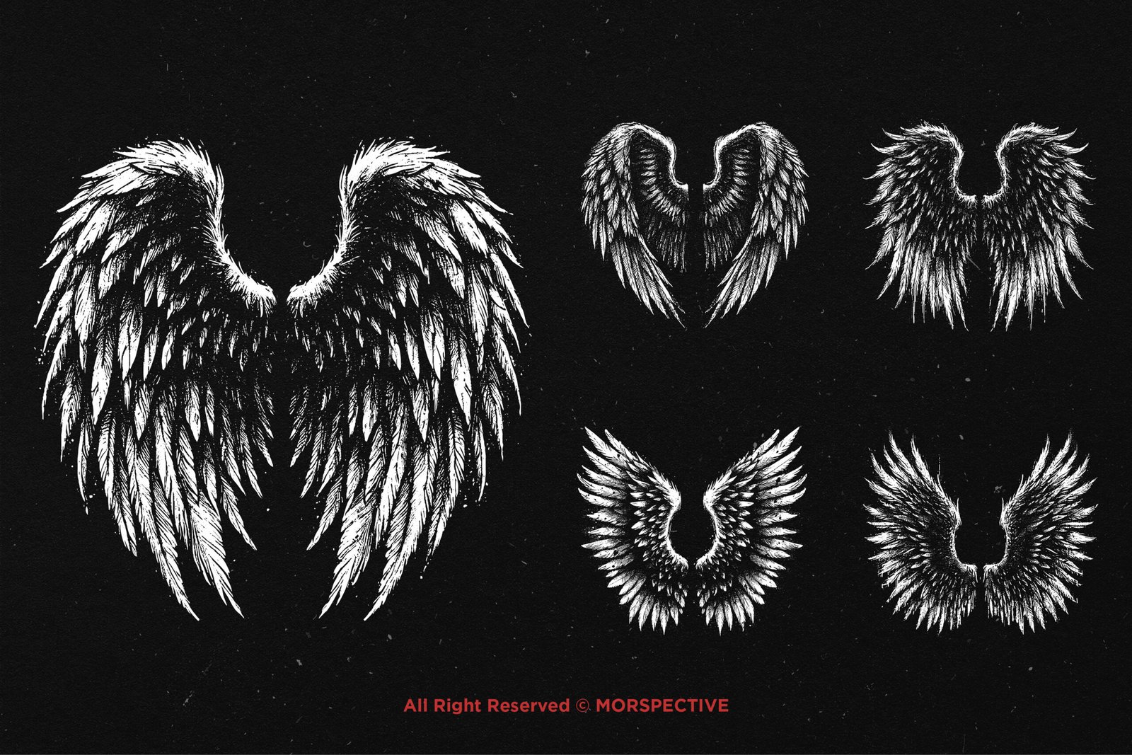 10 Bundle Dark Art Angel Wings 4 10 Bundle Dark Art Angel Wings - Image 4