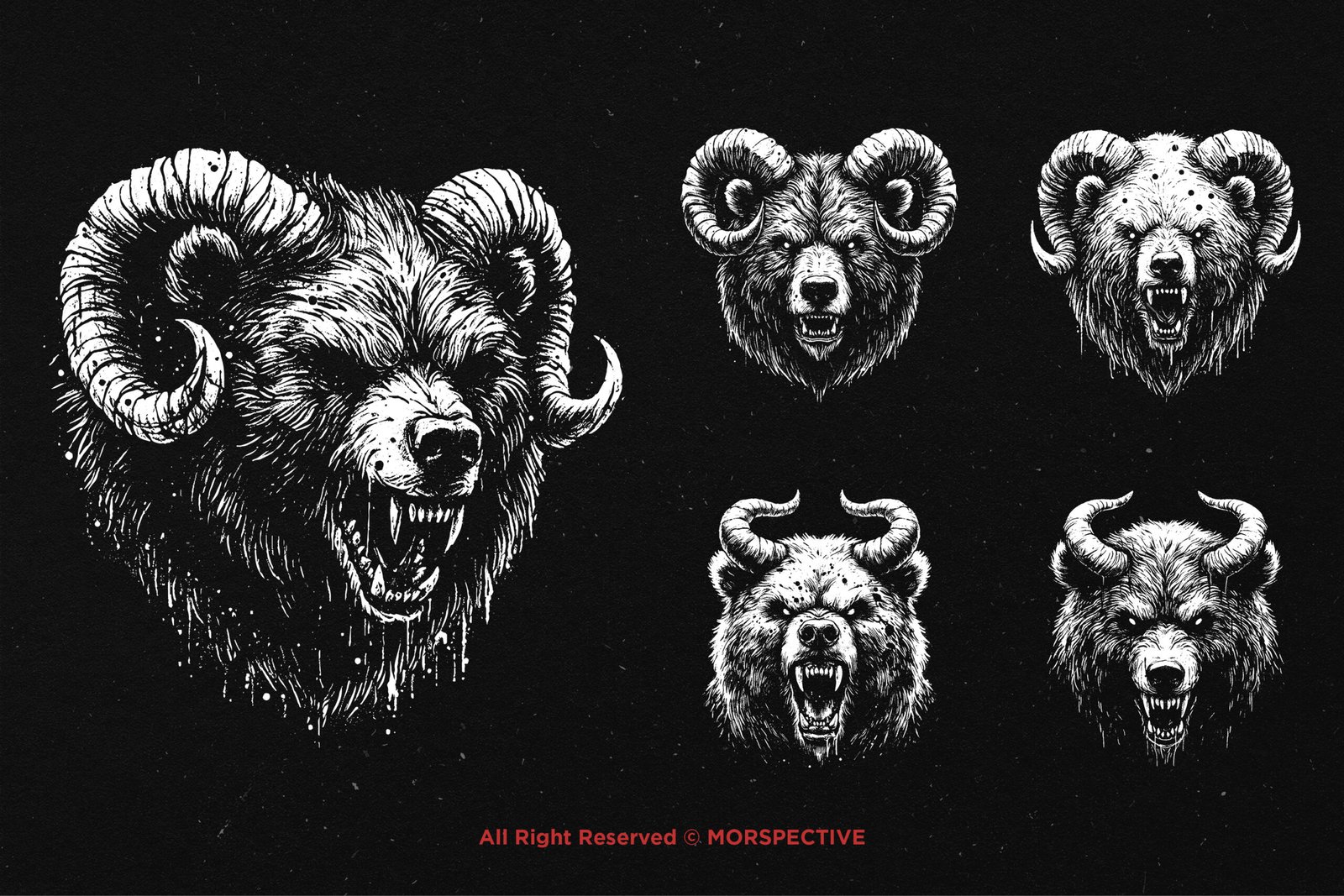 10 Bundle Dark Art Bear Horn 4 10 Bundle Dark Art Bear Horn - Image 4