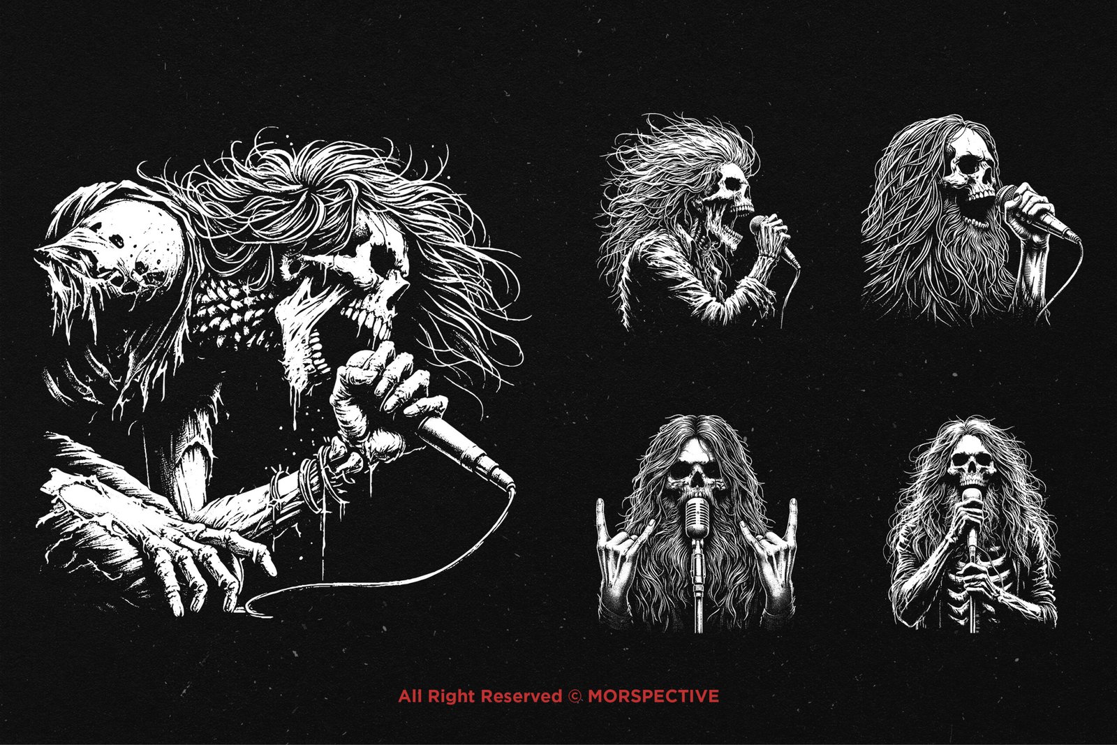 10 Bundle Dark Art Skull Vocalist 4 10 Bundle Dark Art Skull Vocalist - Image 4