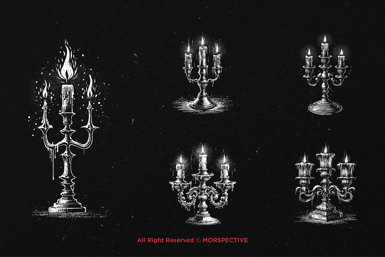 10 Bundle Dark Art Candlestick 4 10 Bundle Dark Art Candlestick - Image 4