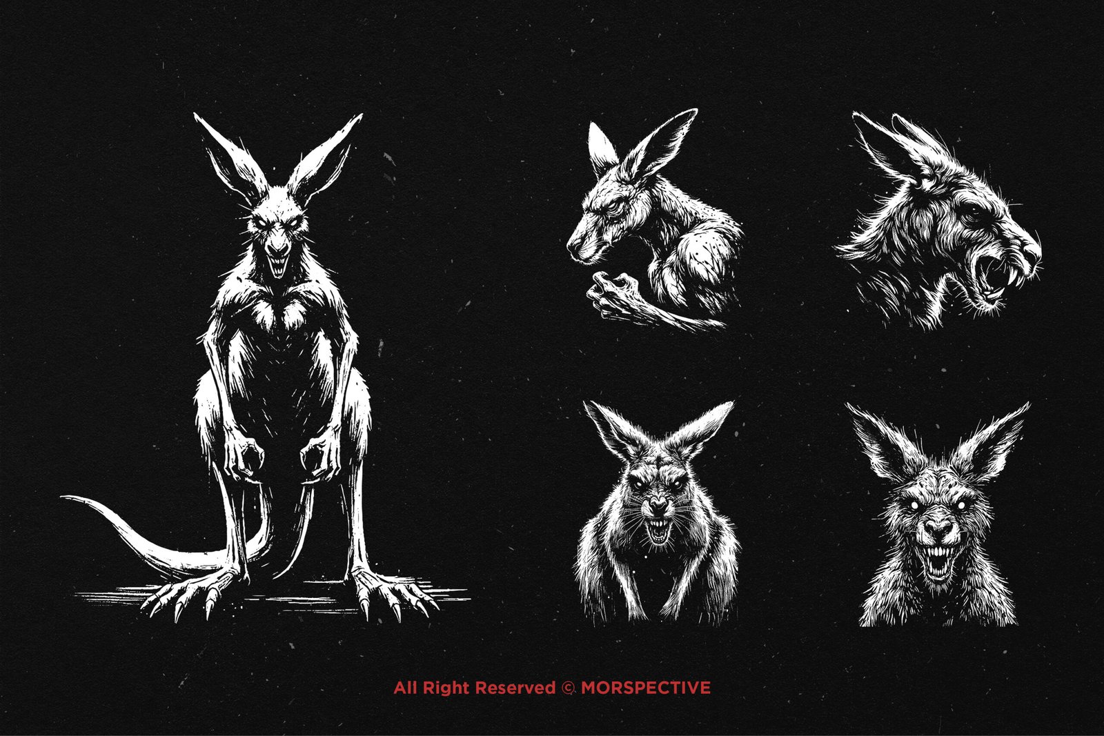 10 Bundle Dark Art Kangaroo 4 10 Bundle Dark Art Kangaroo - Image 4