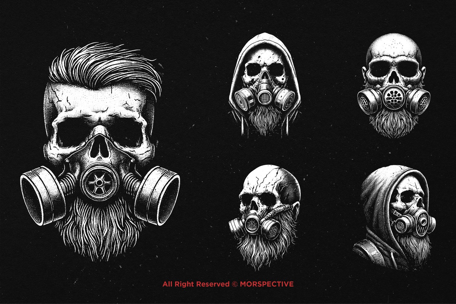 10 Bundle Dark Art Gas Mask Skull 4 10 Bundle Dark Art Gas Mask Skull - Image 4
