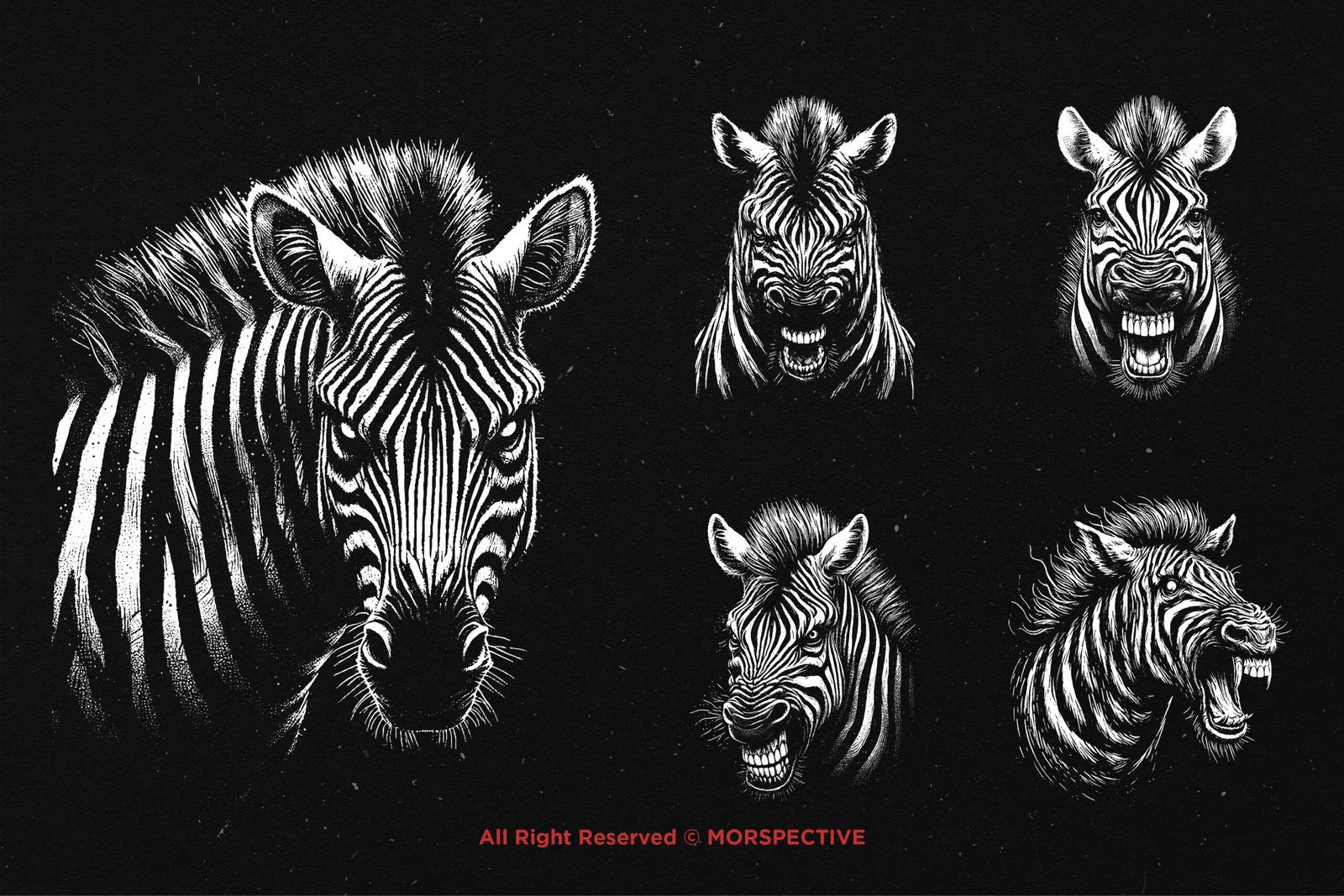 10 Bundle Dark Art Zebra 4 10 Bundle Dark Art Zebra - Image 4