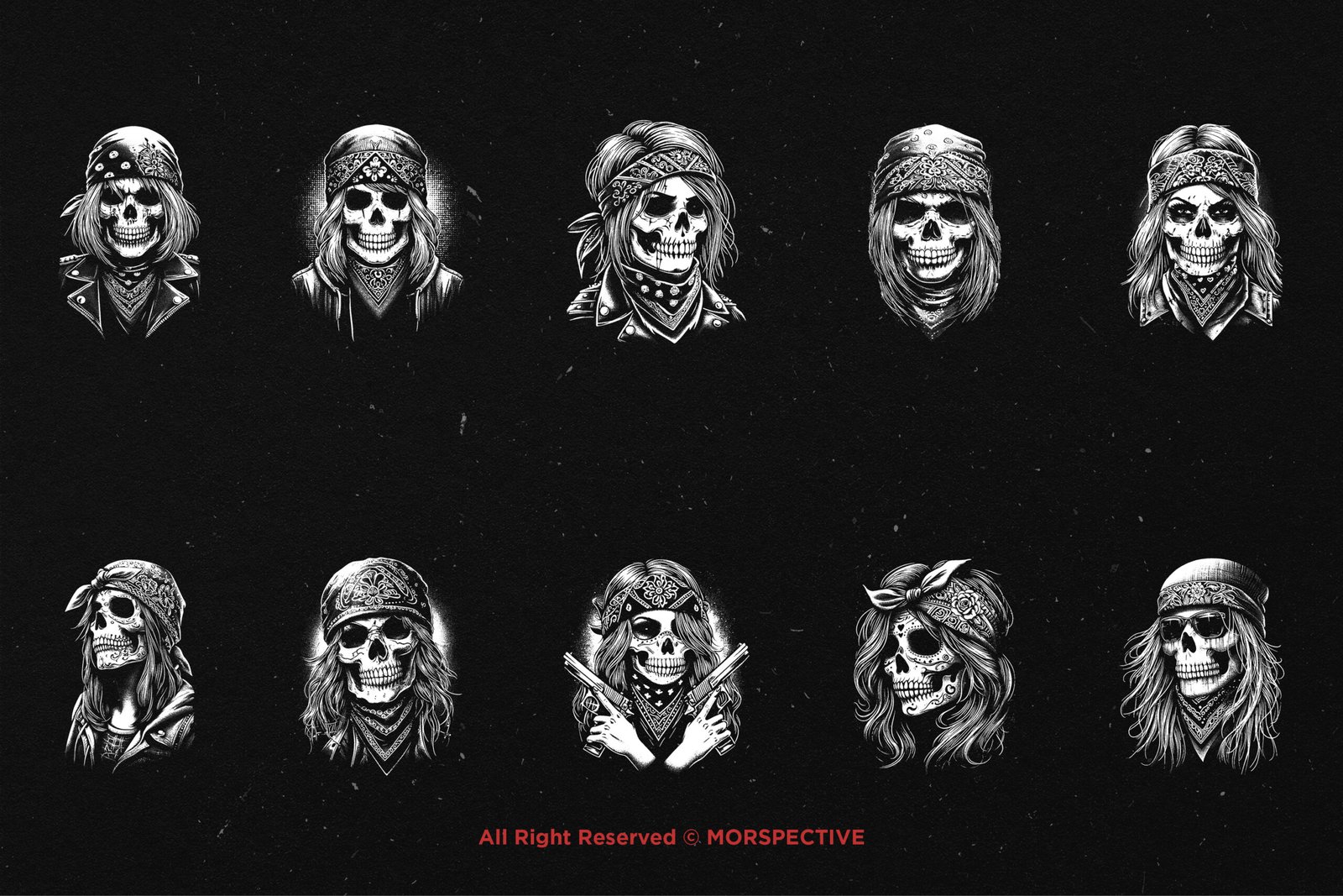 10 Bundle Dark Art Skull Gangster Girl 5 10 Bundle Dark Art Skull Gangster Girl - Image 5