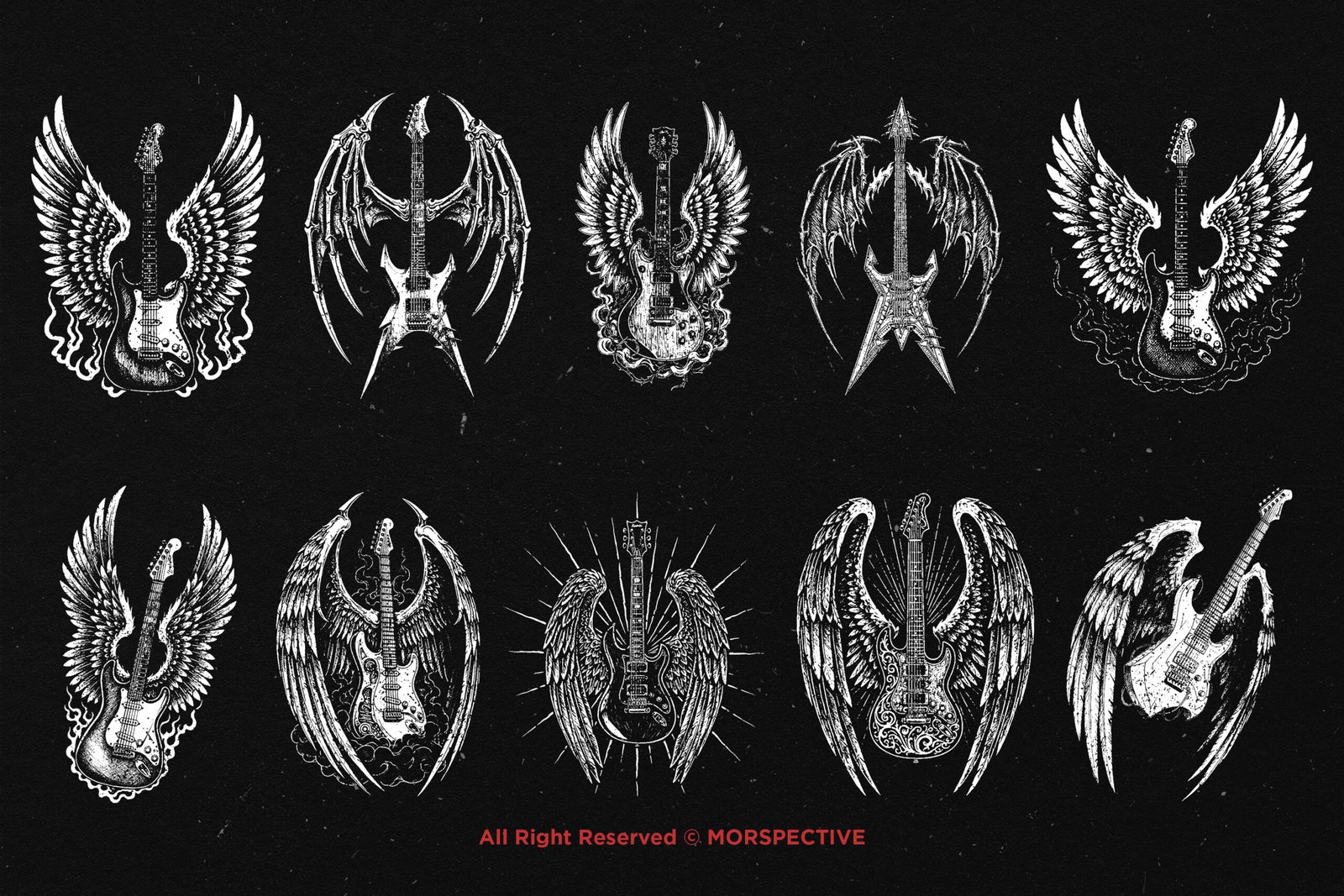 10 Bundle Dark Art Guitar Wings 5 10 Bundle Dark Art Guitar Wings - Image 5