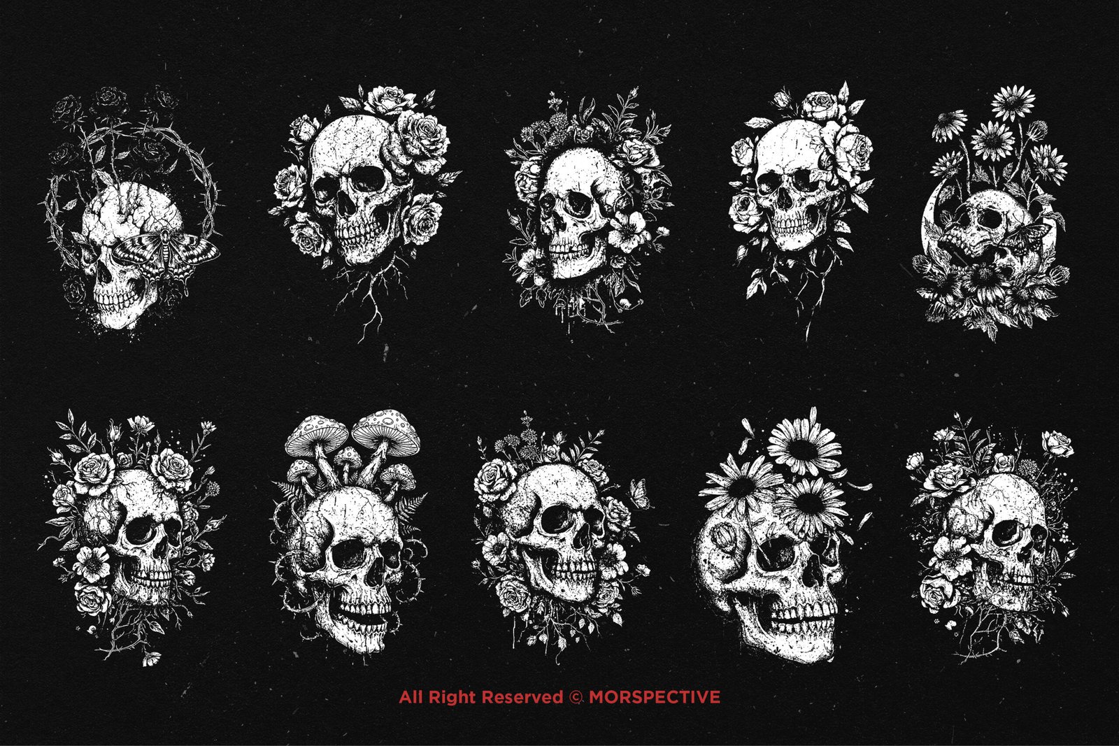 10 Bundle Dark Art Floral Death 5 10 Bundle Dark Art Floral Death - Image 5