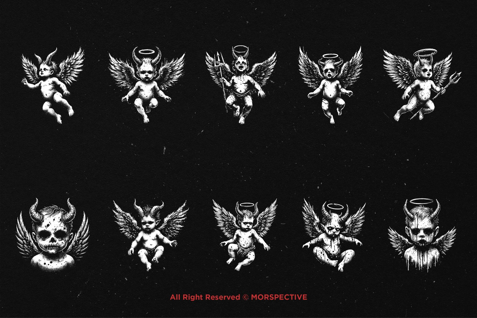 10 Bundle Dark Art Baby Angel 5 10 Bundle Dark Art Baby Angel - Image 5