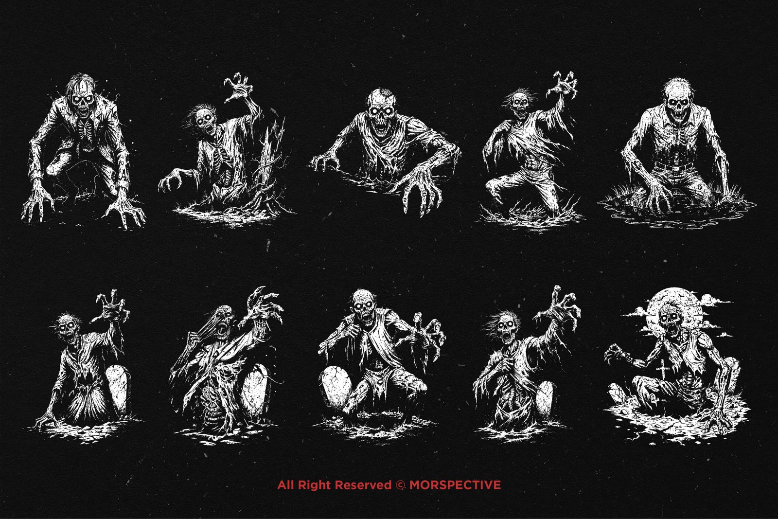 10 Bundle Dark Art Zombie Rise 5 10 Bundle Dark Art Zombie Rise - Image 5