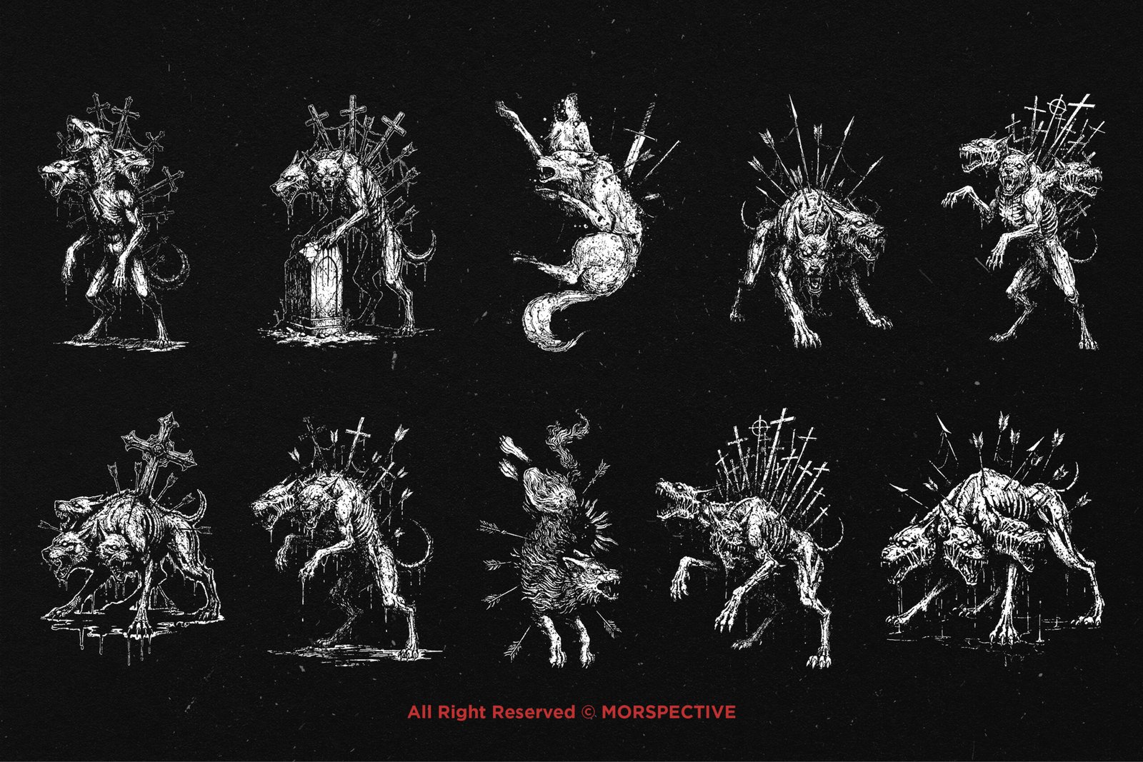 10 Bundle Dark Art Undead Wolf 5 10 Bundle Dark Art Undead Wolf - Image 5