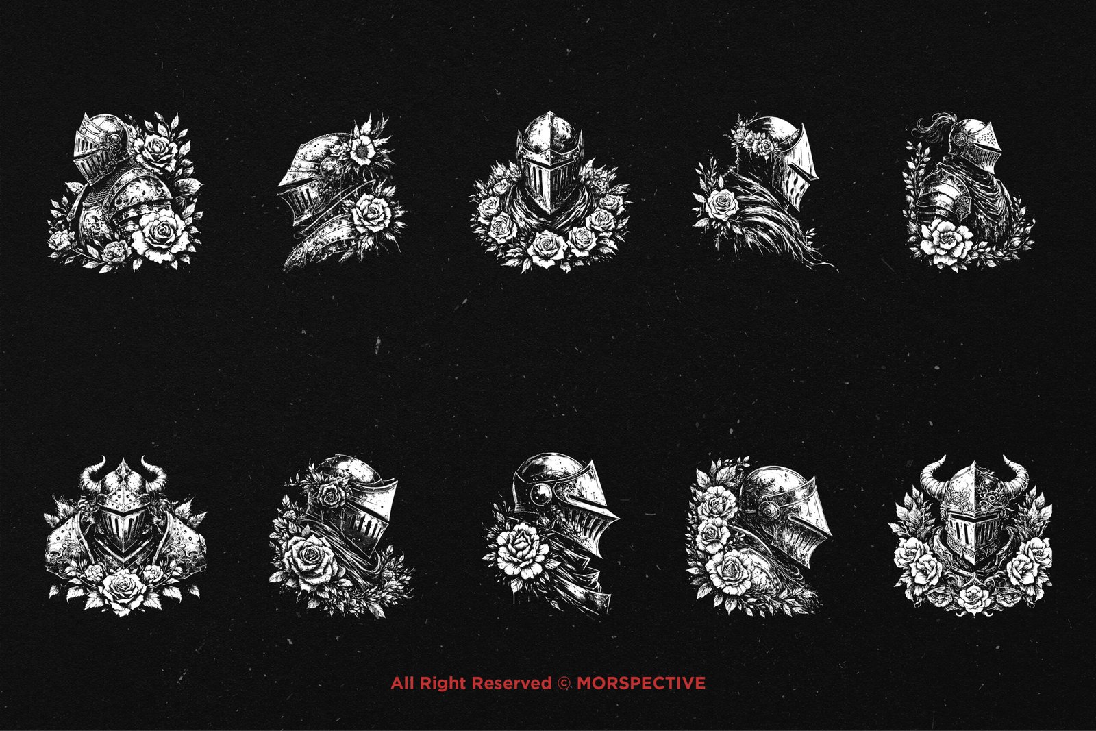 10 Bundle Dark Art Warrior Knight Rose 5 10 Bundle Dark Art Warrior Knight Rose - Image 5