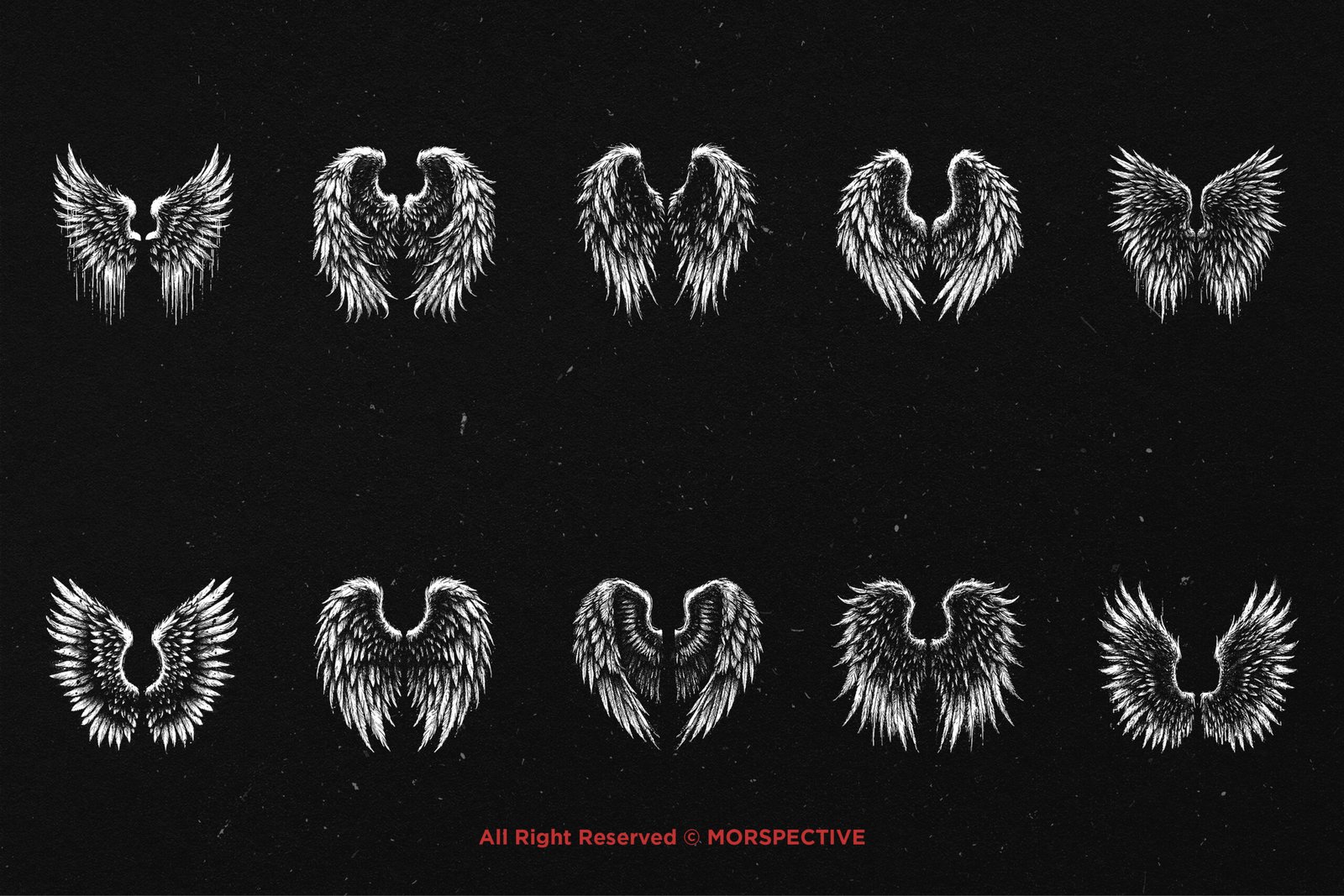 10 Bundle Dark Art Angel Wings 5 10 Bundle Dark Art Angel Wings - Image 5