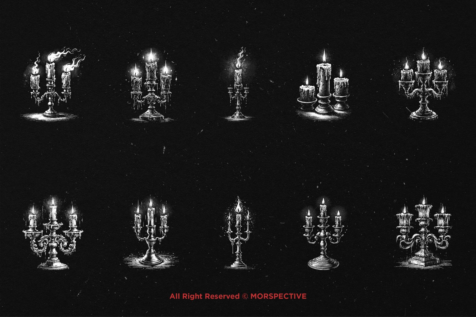 10 Bundle Dark Art Candlestick 5 10 Bundle Dark Art Candlestick - Image 5
