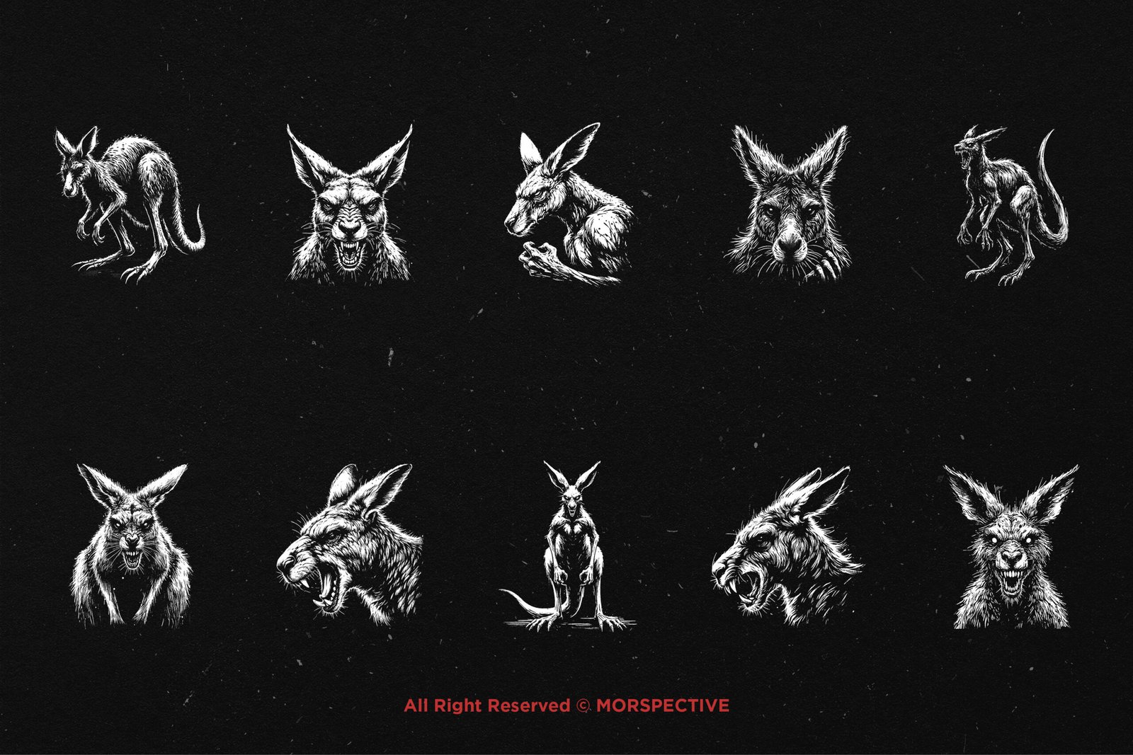 10 Bundle Dark Art Kangaroo 5 10 Bundle Dark Art Kangaroo - Image 5