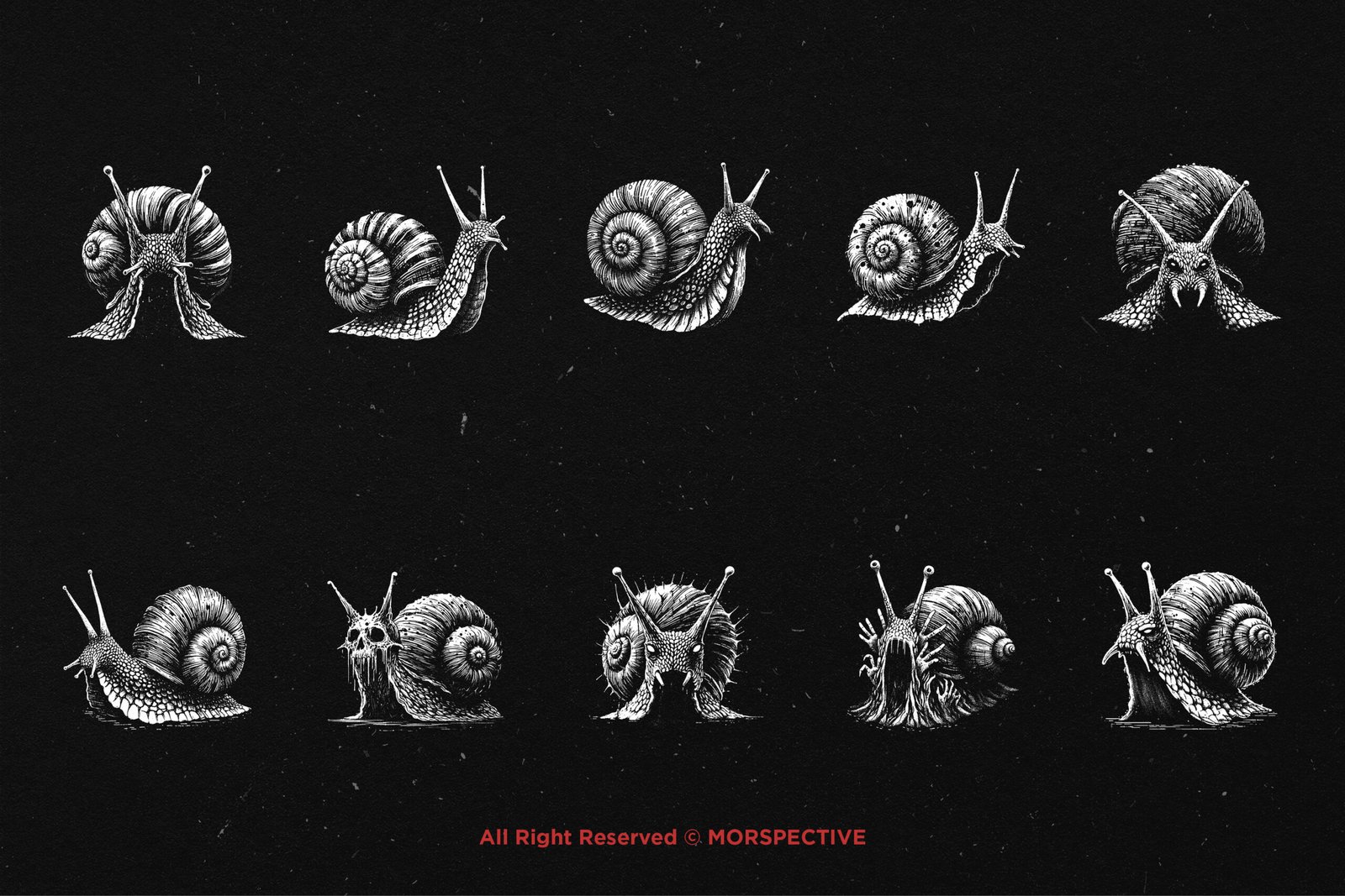 10 Bundle Dark Art Snail 5 10 Bundle Dark Art Snail - Image 5