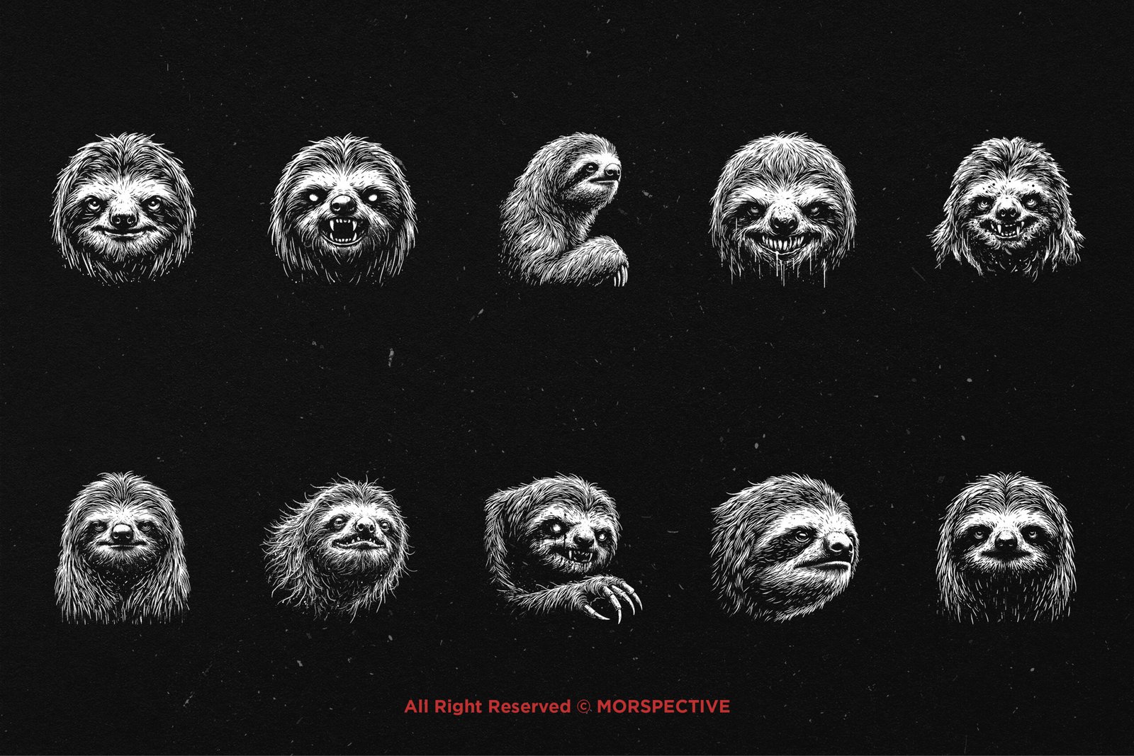 10 Bundle Dark Art Sloth Slow 5 10 Bundle Dark Art Sloth Slow - Image 5