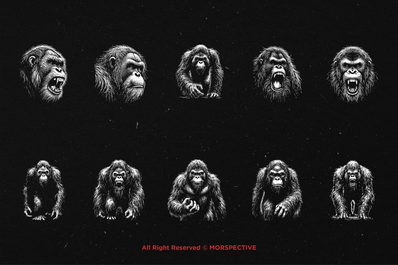 10 Bundle Dark Art Orang Utan 5 10 Bundle Dark Art Orang Utan - Image 5