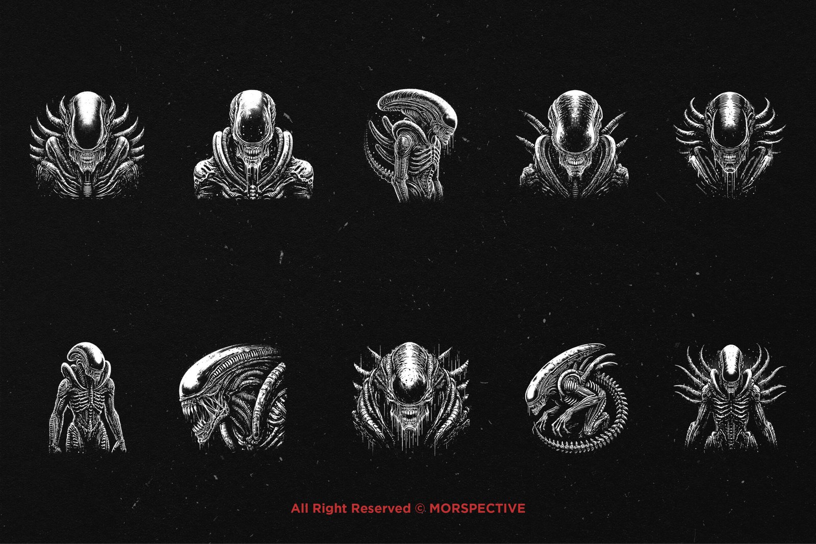10 Bundle Dark Art Xenomorph Alien 5 10 Bundle Dark Art Xenomorph Alien - Image 5