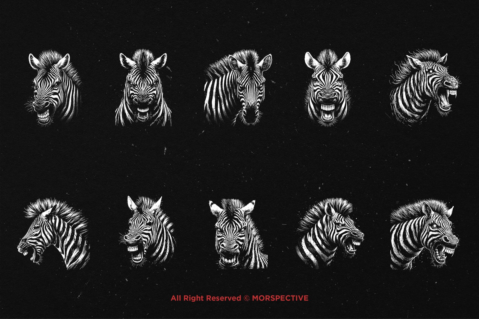 10 Bundle Dark Art Zebra 5 10 Bundle Dark Art Zebra - Image 5